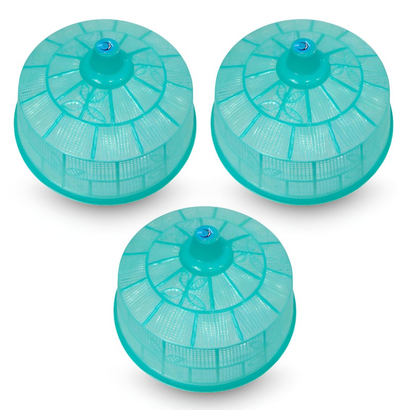 SNKM SNKM Food Cover Dome Net Plastic Big Size Round | Flies Mosquitoes, Insect Proof Dining Tables Cover | Fruits, Vegetable, Rice Cover (Large, Green, Combo Pack of 3)  - Image 1