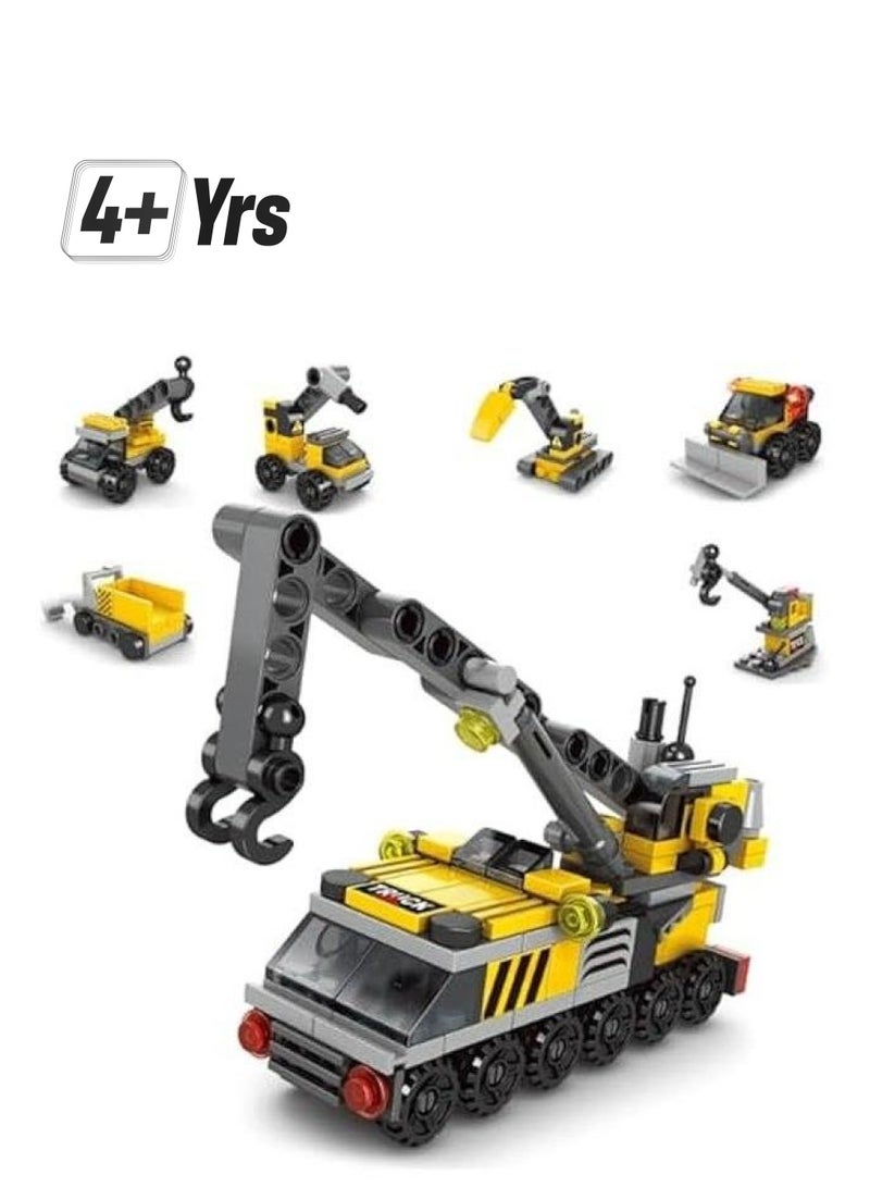 Urban Rescue Series Building Block Toys,Stacking Skill Training and Creative Thinking Cultivation， kit Toys Best Gift for Boys Aged 4-10… (Crane Engineering) - Image 1