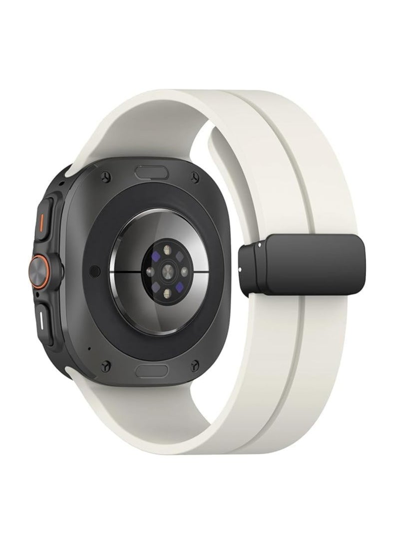 Compatible with Samsung Galaxy Watch Ultra Bands 47mm,Magnetic Silicone Band Compatible with Galaxy Watch 7 Ultra Band 2024 Replacement Strap Men Women - Image 1