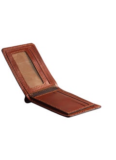 Generic Men Wallet leather (AM 2054) cow Material - 7 Credit Card Holder Money - 1 mesh slot for your ID - Small Wallets for Traveling .Black  - Image 2