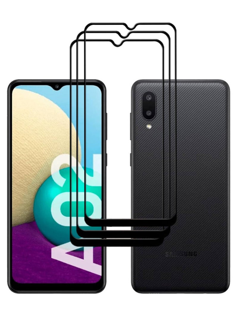 أكاليكس 3 قطع، جودة ممتازة، واقي شاشة لهاتف سامسونج جالاكسي A02 - Image 1