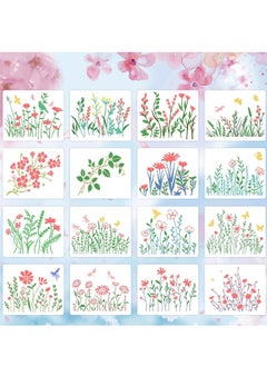 Excefore Mandala Painting Stencils, 16pcs Drawing Stencils Set Mixed Floral Painting Wall Stencils Plastic Reusable Hollow Painting Templates for DIY Craft, Murals, Furniture Decorating, 5 x 6 Inch  - Image 5