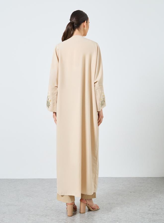 تايك تو عباية مفتوحة بأكمام مطرزة - Image 5