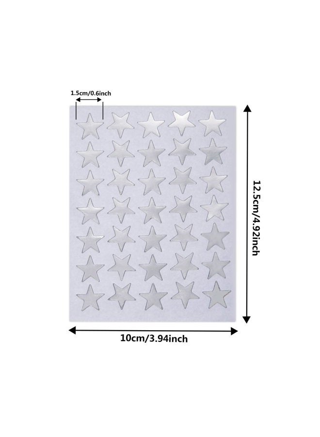 eBoot Star Stickers 1750 Count Self-Adhesive Stickers Stars (Silver) - Image 2