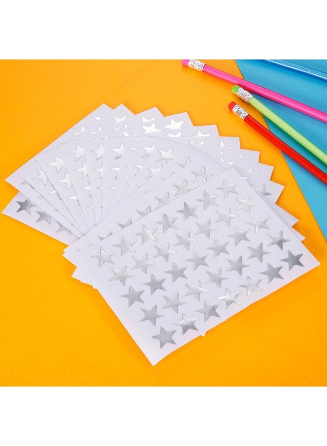 eBoot Star Stickers 1750 Count Self-Adhesive Stickers Stars (Silver) - Image 4