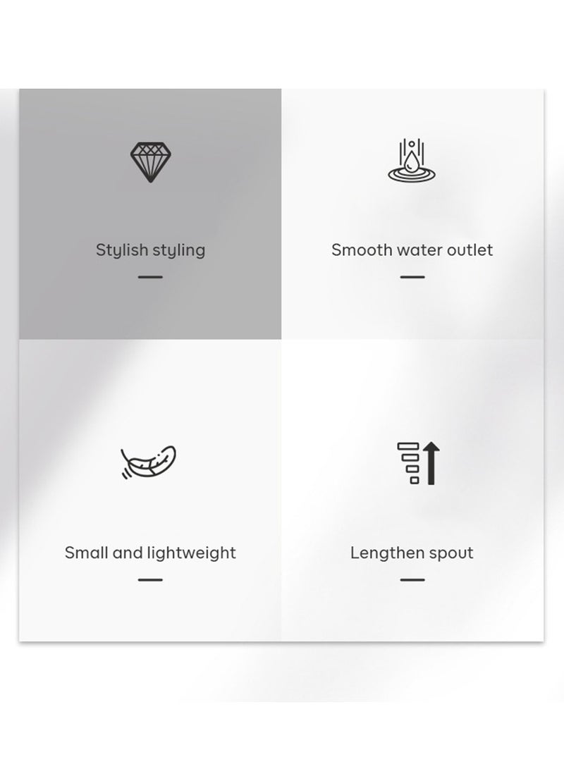 عربست علبة سقاية، علبة سقاية بلاستيكية أسطوانية شفافة مع قلم تحديد وعلبة سقاية ذات فوهة طويلة للنباتات الداخلية والخارجية والنباتات العصارية والزهور - Image 5