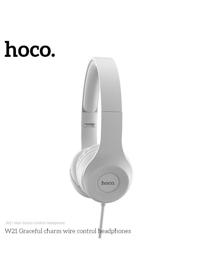 هوكو سماعات سلكية W21 مع تحكم مدمج لتشغيل الموسيقى والمكالمات الهاتفية - Image 2