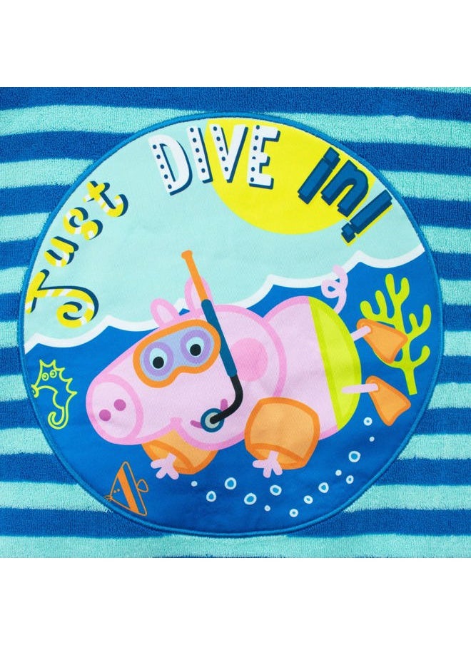 Peppa Pig T-Shirt and Shorts | George Pig Clothes for Summer | Boys Beach Shirt and Short Set Blue 3T  - Image 3