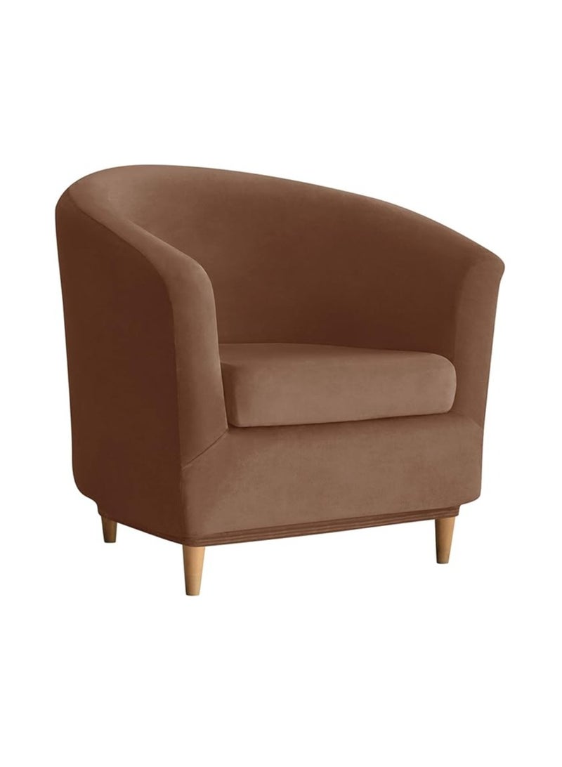 general Velvet Club Cover, Elastic Club Sofa Cover, Soft and Removable Cover, Elastic Bottom, Protective Cover for Household Furniture (incl. 1 Cushion Cover) - Image 1