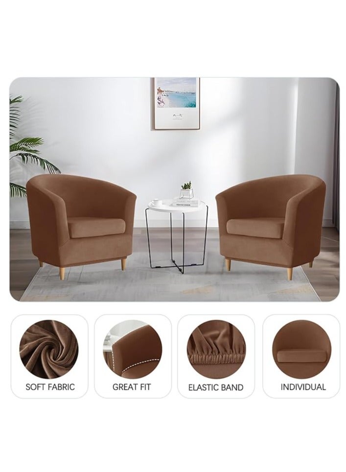 general Velvet Club Cover, Elastic Club Sofa Cover, Soft and Removable Cover, Elastic Bottom, Protective Cover for Household Furniture (incl. 1 Cushion Cover) - Image 3