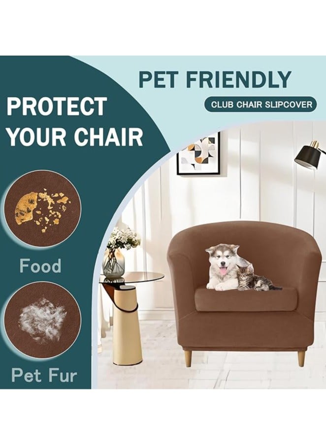 general Velvet Club Cover, Elastic Club Sofa Cover, Soft and Removable Cover, Elastic Bottom, Protective Cover for Household Furniture (incl. 1 Cushion Cover) - Image 4