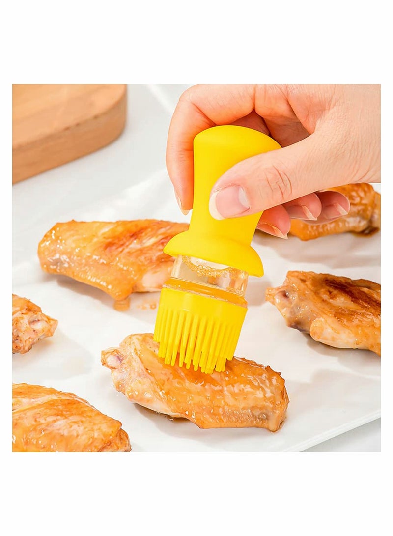 Excefore Glass Olive Oil Dispenser Bottle with Silicone Brush 3 In 1 Silicone Dropper Measuring Oil Dispenser Bottle for Kitchen Cooking Frying Baking Vinegar Turkey BBQ Frying Baking - Image 4