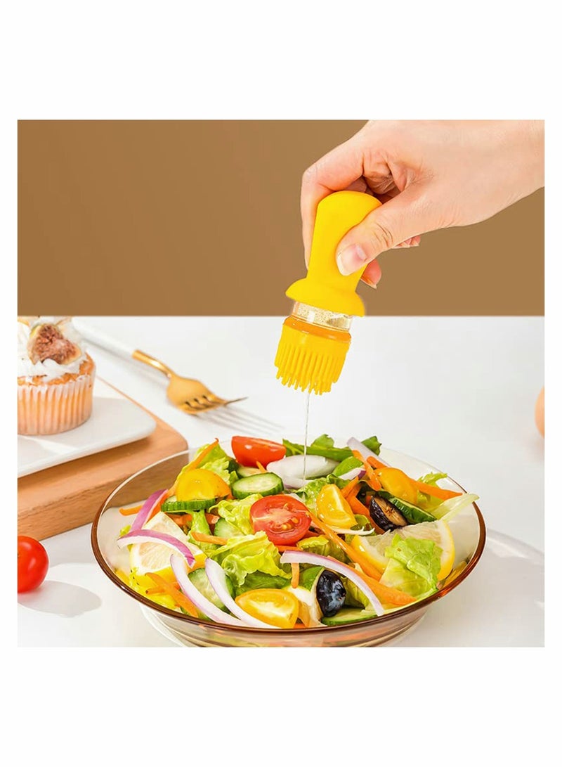 Excefore Glass Olive Oil Dispenser Bottle with Silicone Brush 3 In 1 Silicone Dropper Measuring Oil Dispenser Bottle for Kitchen Cooking Frying Baking Vinegar Turkey BBQ Frying Baking - Image 5