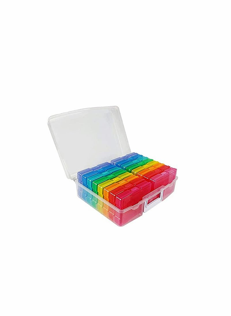 Multi-Colored 4"x6" Transparent Photo Storage Box - 16 Inner Organizers for Easy Photo Management  - Image 4