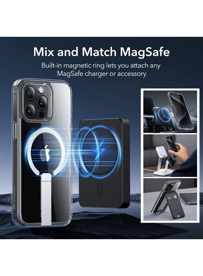 ESR ESR for iPhone 15 Pro Max Case,Compatible with MagSafe,Fully Adjustable Flickstand,Military-Grade Drop Protection,Slim Back Cover with Patented Kickstand, Boost Series, Clear  - Image 4