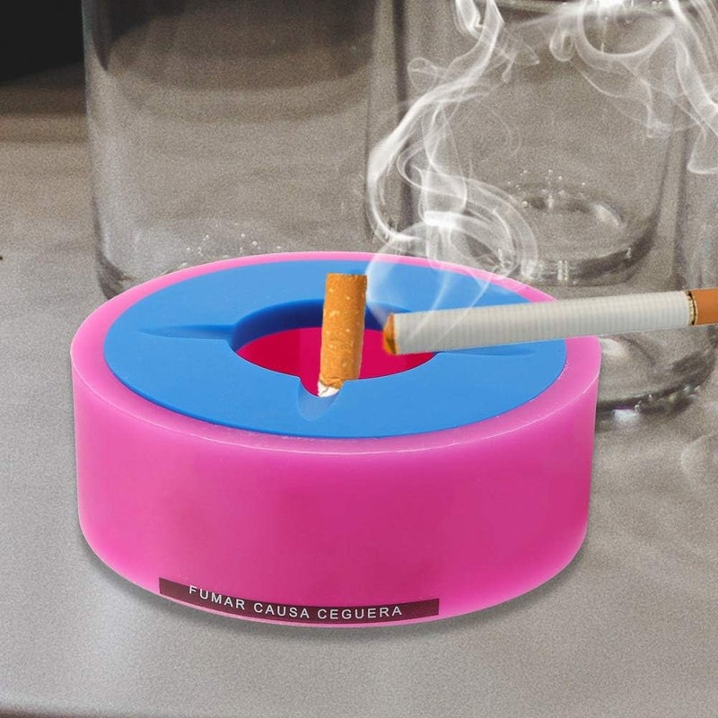 cheekyglo Silicone Ashtrays, Portable Cute Ashtray Smoker Accessories for Home Office Decoration, 3.3 x 1.2in - Image 3