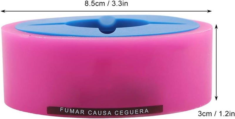 cheekyglo Silicone Ashtrays, Portable Cute Ashtray Smoker Accessories for Home Office Decoration, 3.3 x 1.2in - Image 2