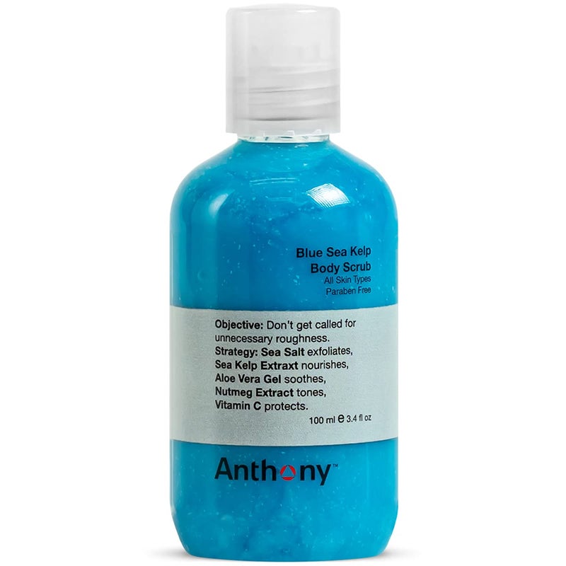 Anthony Exfoliating Body Scrub  Sea Salt Vitamin C And Aloe Vera Deep Cleans Smooths Rough Patches  Soothes and Protects Skin  Blue Sea Kelp Body Wash 34 Fl Oz
