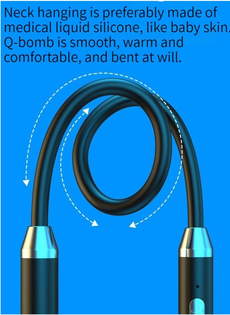 Generic Wireless Bluetooth Sports Headphones Hanging Neck Style Ultra-Long Standby Bluetooth Music Headphones Black  - Image 3