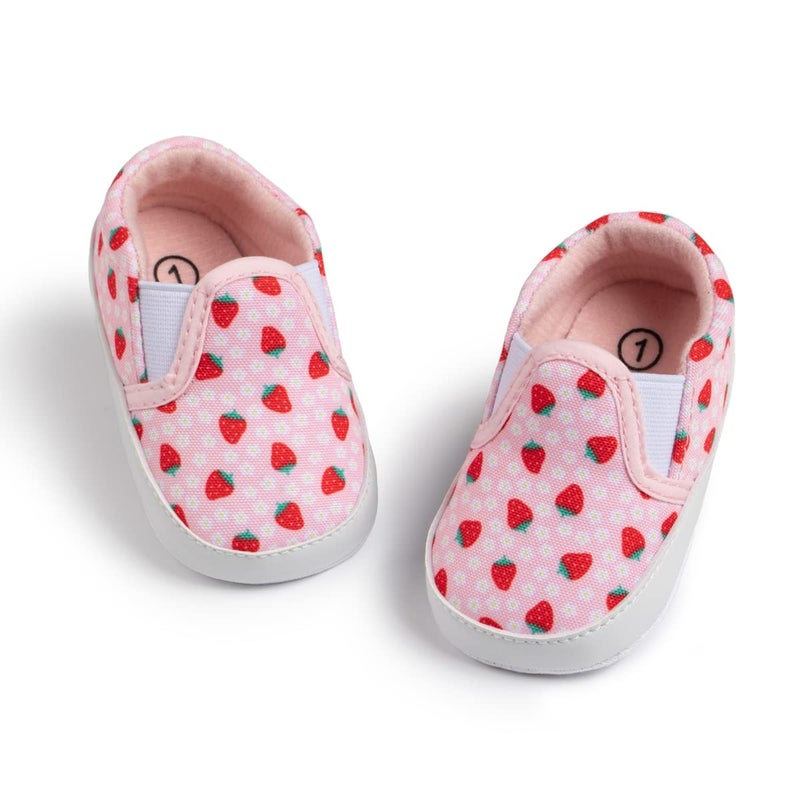 ohsofy Morbido Infant Baby Boys Girls Canvas Sneaker Toddler Slip On Anti Skid Newborn First Walkers Candy Shoes for 0-18 Months - Image 1