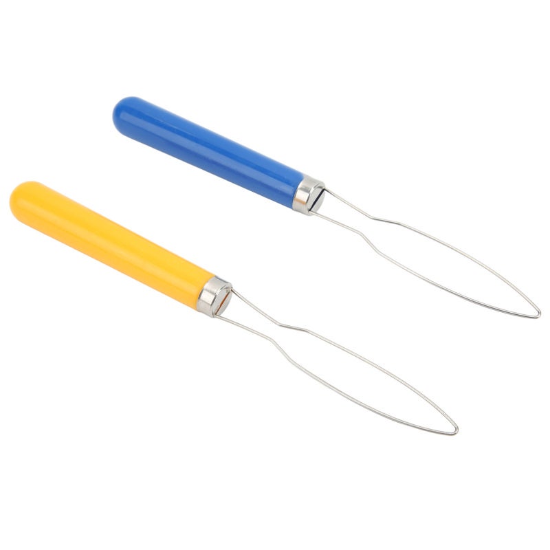 Button Hook Tool: Stainless Steel & Plastic Build - Non Slip Grip Quick Button Threader for Home Sewing, Tailoring and On-the-go Use - Image 3