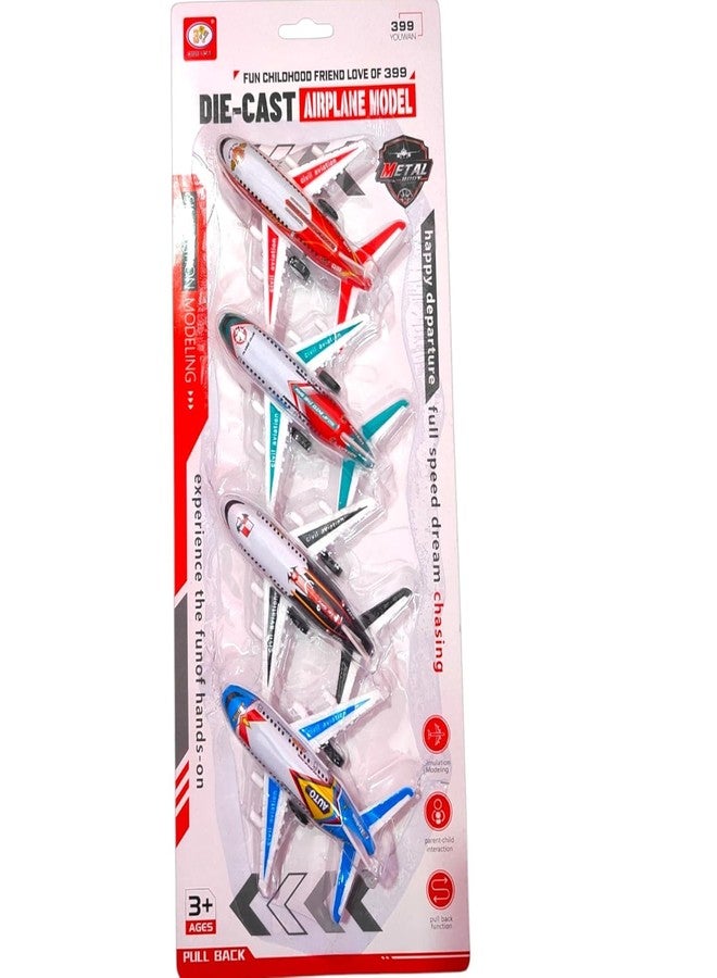 Space Enterprises Die-Cast Airplane Model, Set of 4 Pieces, Metal Toy for Kid Boy and Girl/Birthday Christmas Return Gift for Little Ones - Image 1