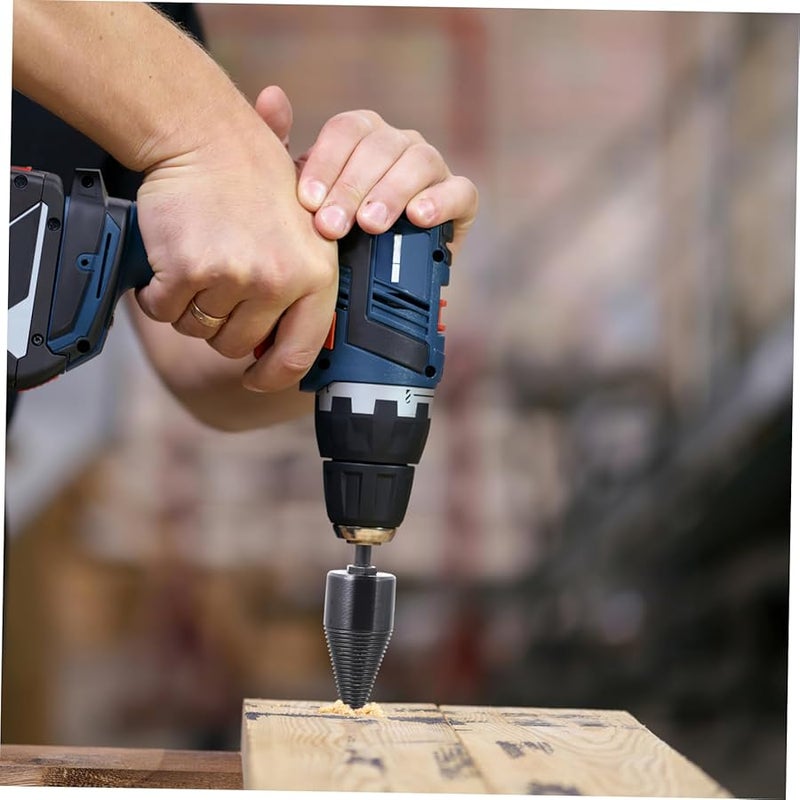 3Pcs Black Firewood Chopper Drill Bits Heavy Duty Cone Log Splitting Tools 10X4 2CM - Image 5