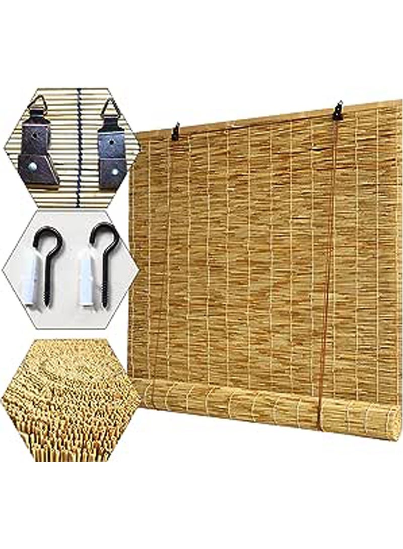LINGWEI Bamboo Blinds with Roller Accessories Window Curtain  - Image 2