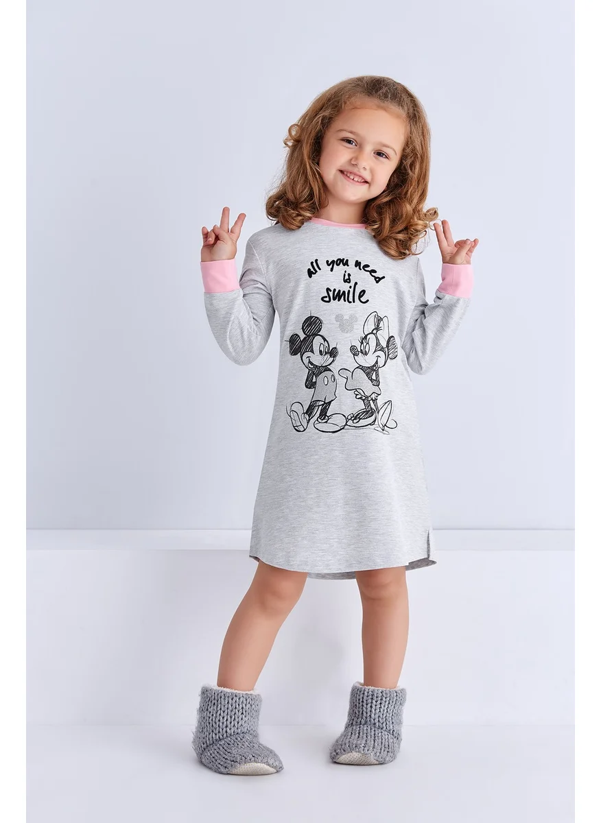 ميني ماوس Mickey Mouse Licensed Girl's Nightgown Light Gray