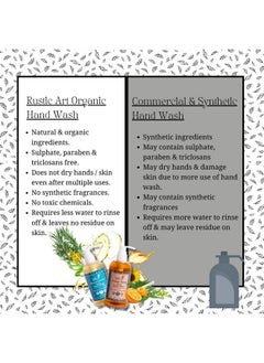 Rustic Art Organic Orange Neem Hand Wash Refill Pack Ready To Use | Natural Vegan | Nondrying Hydrating | (1100Ml).  - Image 5