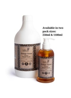 Rustic Art Organic Orange Neem Hand Wash Refill Pack Ready To Use | Natural Vegan | Nondrying Hydrating | (1100Ml).  - Image 4