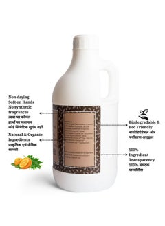 Rustic Art Organic Orange Neem Hand Wash Refill Pack Ready To Use | Natural Vegan | Nondrying Hydrating | (1100Ml).  - Image 2