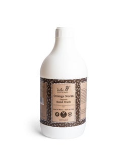 Rustic Art Organic Orange Neem Hand Wash Refill Pack Ready To Use | Natural Vegan | Nondrying Hydrating | (1100Ml).  - Image 1