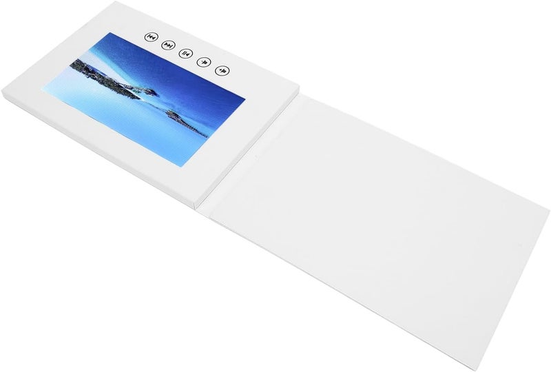 بطاقة تحية فيديوية بشاشة LCD ملونة بأبعاد 2.1x1.5x0.1 بوصة، ذاكرة سعتها 128 ميجابايت، ومكبر صوت مدمج، كتيب فيديو إلكتروني للاستخدام في حفلات الزفاف، العروض الترويجية، وعروض التجزئة (حجم 10 بوصات). - Image 3