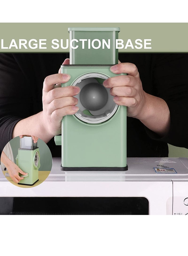 ELTRAZONE Rotary Vegetable Cutter + Cheese Grater -  Vegetable Shredder Round Mandoline Slicer, Grater, Salad Maker - Large Feed Port - Suction Base - Vegetable, - Image 3