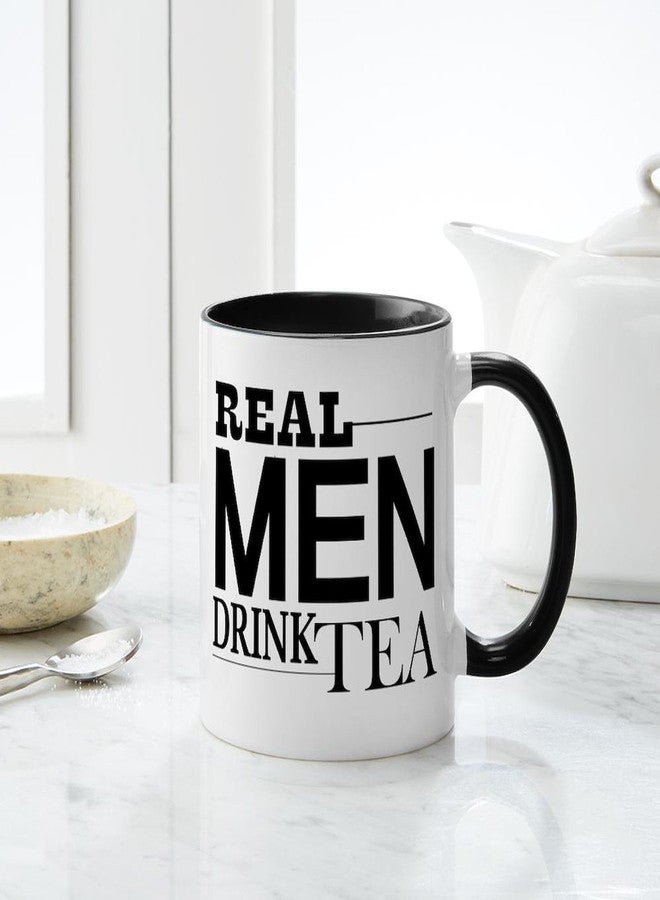 cafe press CafePress Real Men Drink Tea Mugs 11 oz (325 ml) Ceramic Coffee Mug - Image 4