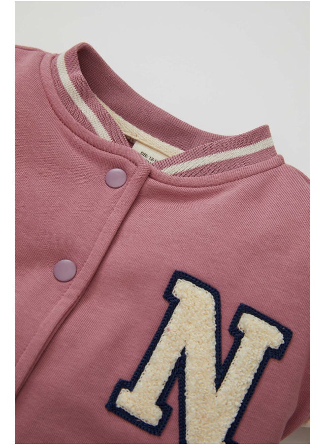 DeFacto Babygirl Knitted Regular Fit Bomber Long Sleeve Cardigan  - Image 5