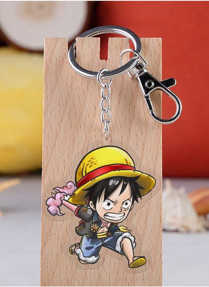 One Piece Luffy And Zoron Combination Acrylic Pendant Keychain