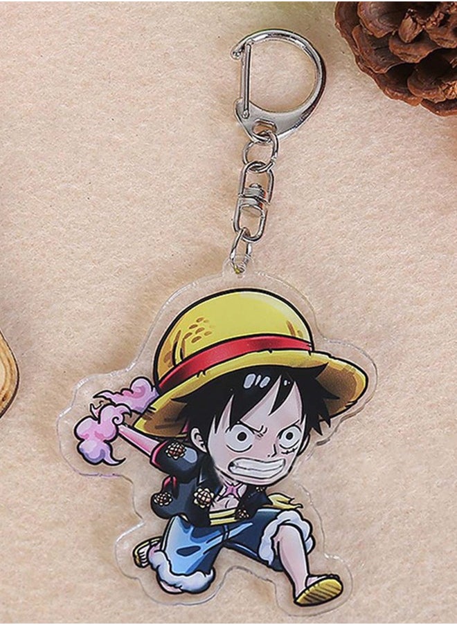 One Piece Luffy And Zoron Combination Acrylic Pendant Keychain