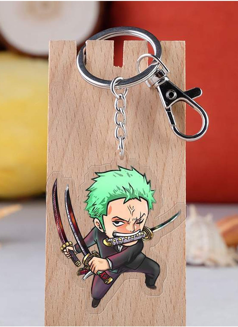 One Piece Luffy And Zoron Combination Acrylic Pendant Keychain