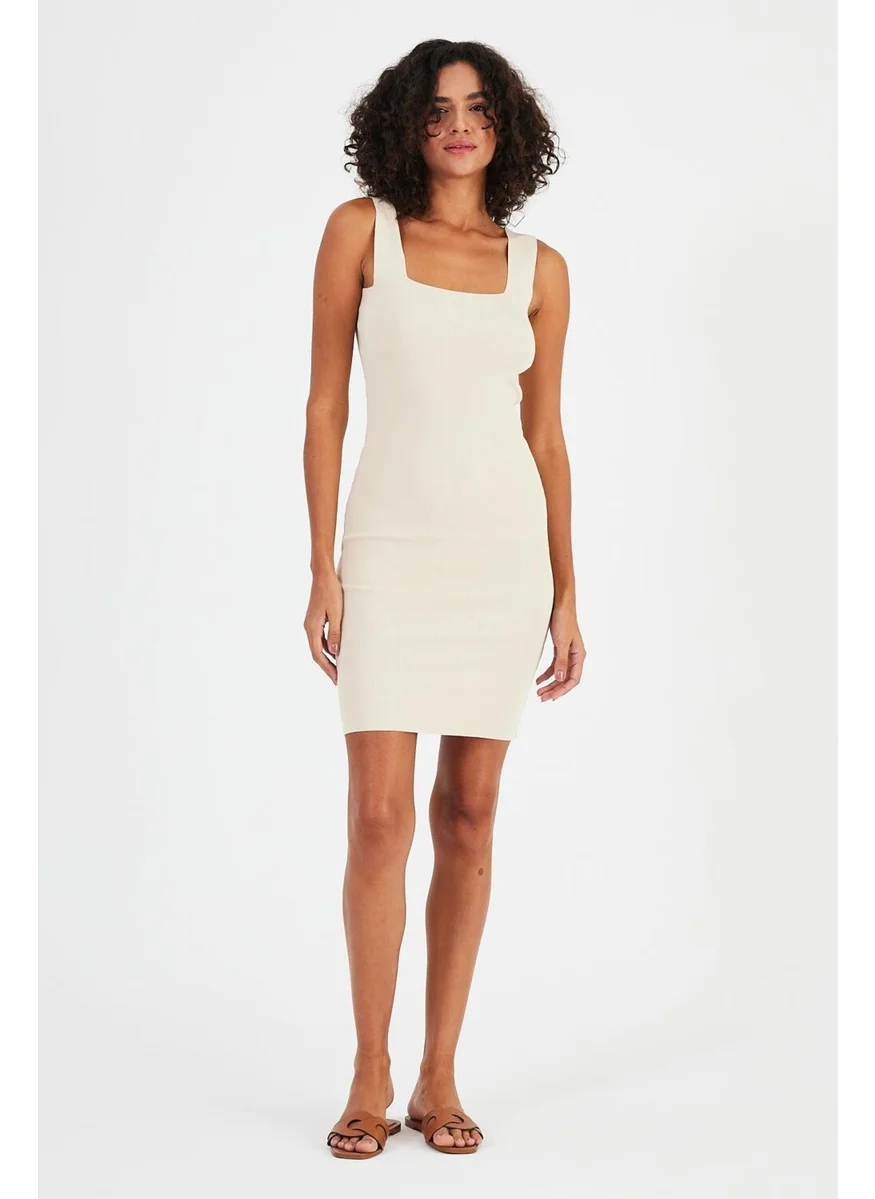 Alexander Gardi Alexandergardı Square Collar Strappy Knitwear DRESS(A90827)
