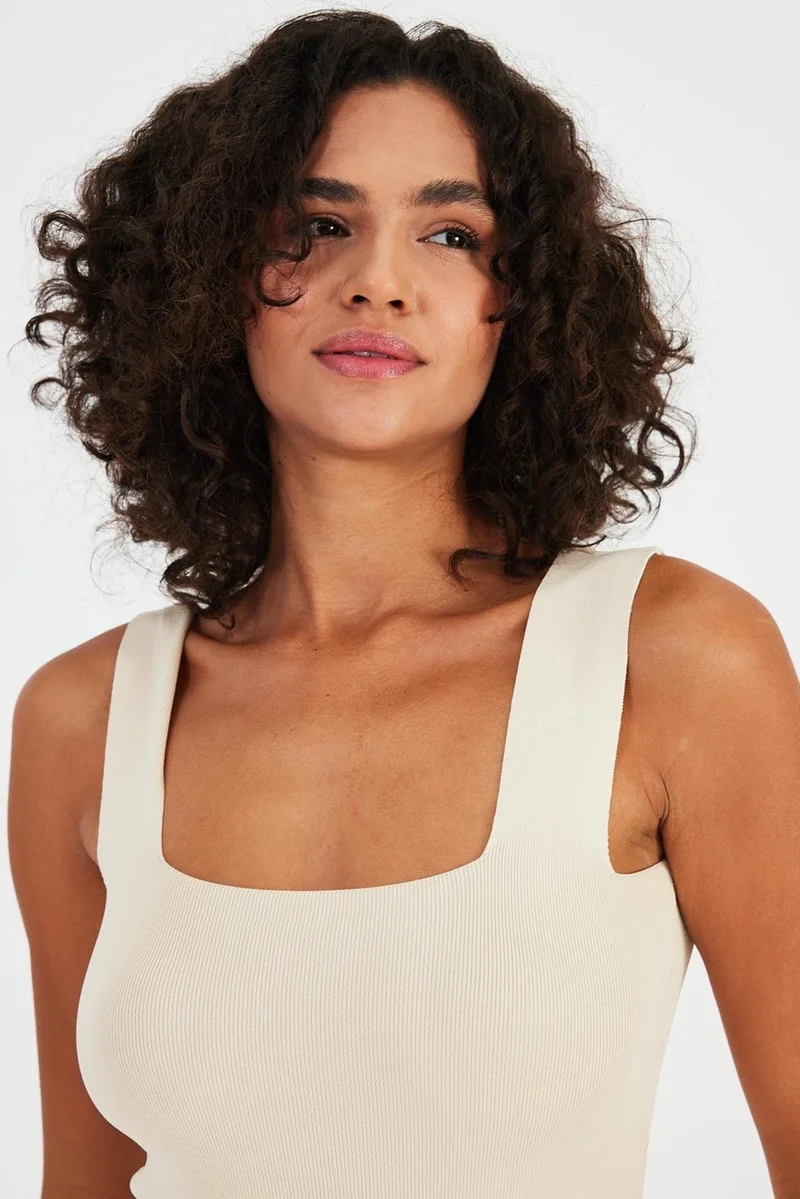 Alexander Gardi Alexandergardı Square Collar Strappy Knitwear DRESS(A90827)