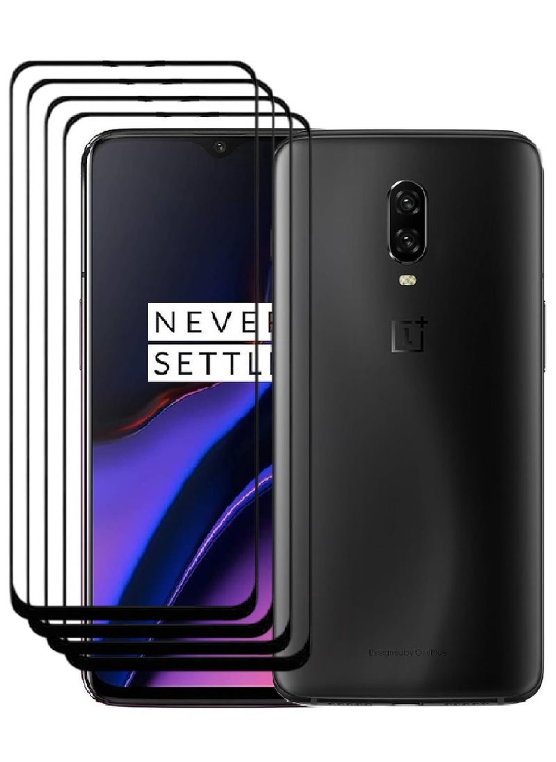 AINA 4 Pieces Tempered Glass Screen Protector 5D Designed For OnePlus 6T Full Glue Edge to Edge Full Screen Coverage And Bubble Free - Image 1