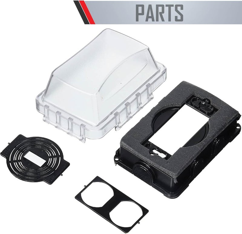 TayMac MM410C Single Horizontal/Vertical Mount 1-Gang Weatherproof In-Use Electrical Outlet Cover for Home Improvement, 2.75 in, Clear (Pack of 10) - Image 4