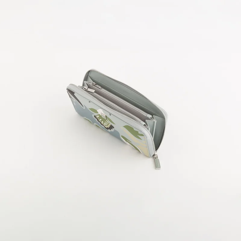 كاربيزا Women's Leather Wallet Bouquet Wallet V1 Powder Blue Multicolour