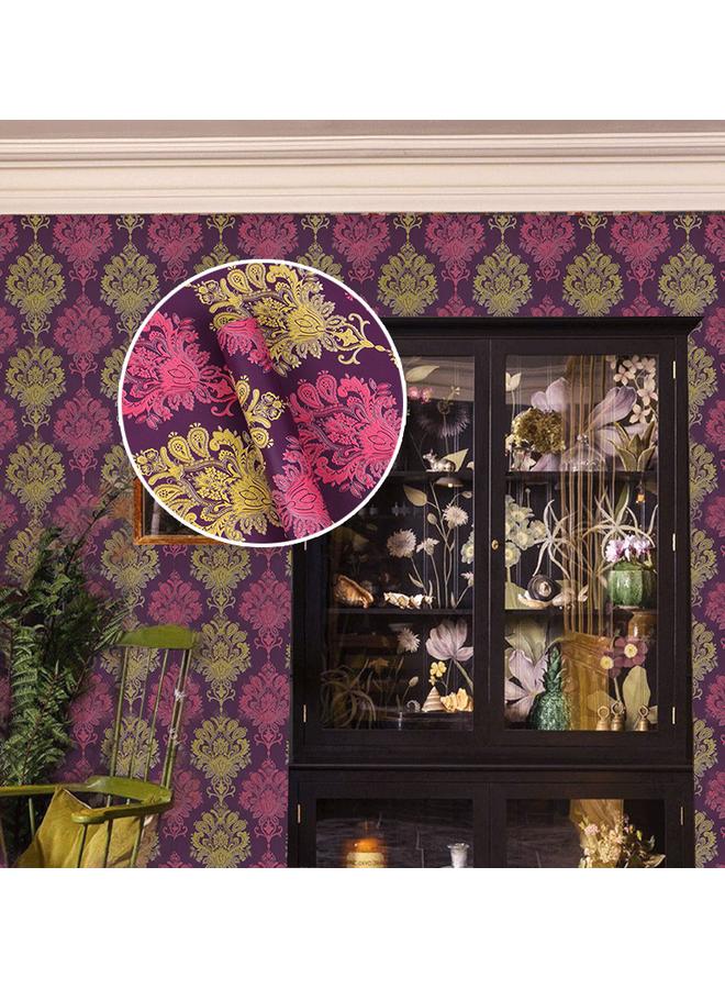 الأزرق جي دبليو خلفية ذاتية اللصق على الطراز الأوروبي الرجعي wallpaper غرفة المعيشة ورق الحائط الملصق الذاتي غرفة المعيشة دمشق ورق الحائط الشركة المصنعة - Image 1