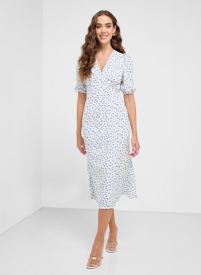 جينجر فستان ميدي بطبعة زهور - Image 4