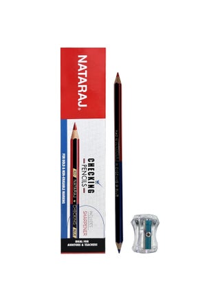 NATARAJ Checking Pencils Red Blue Hexagonal Shape Breakresistant Bonded Lead Comfortable Soft Grip Double Headed Design Suitable for Kids Pack of 1 - pzsku/ZB742CC1596518A1C87BCZ/45/1748264373/48469acd-5484-42c5-9dcd-417d4bb78dc8