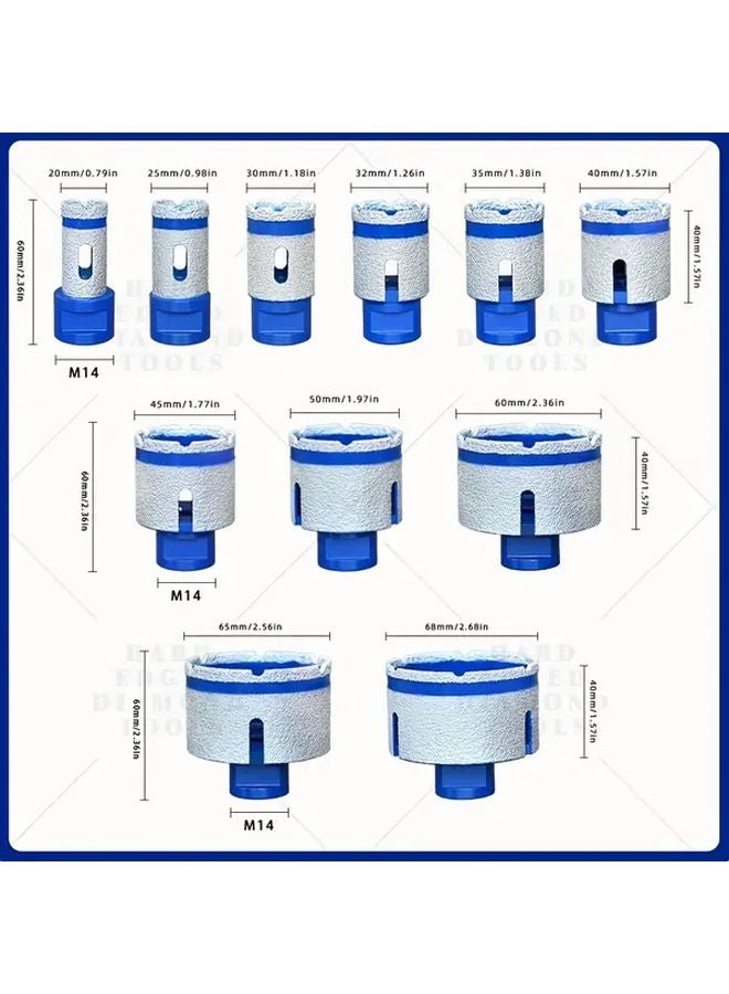 25mm Diamond Core Drill Bit M14 Thread For Tile Concrete Granite Marble - Image 3