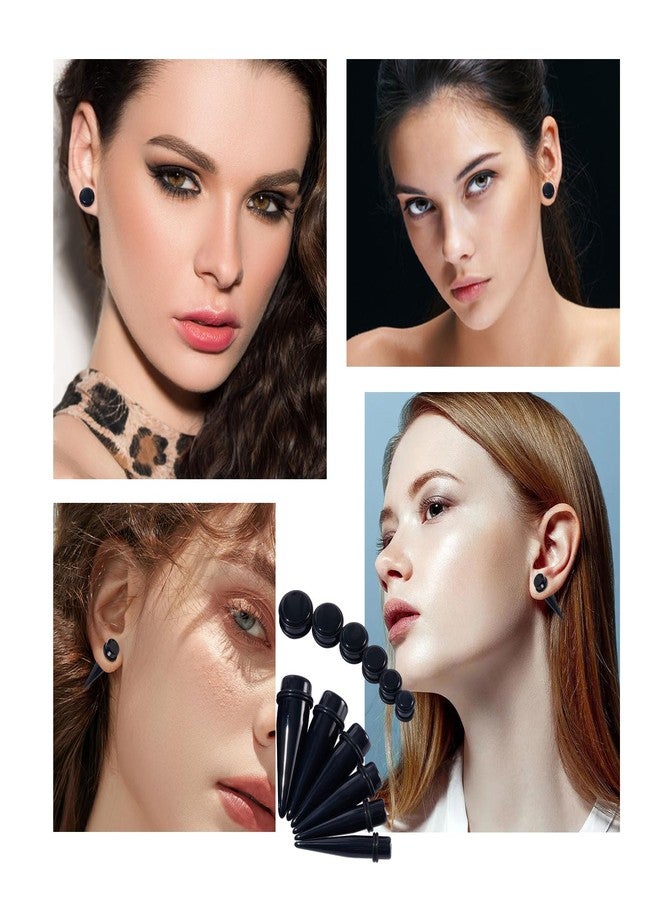 Oyaface 24PC Big Gauges Kit Ear Stretching 00G-20mm Acrylic Taper Plug Tunnels Piercing Black Kits - Image 3